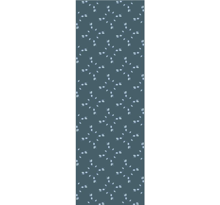 Sinisen magnolian kukkakuosi ruokasalin rullaverho - Tenstickers