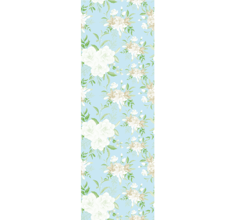 Villikukkainen grandmillenial-tyylinen ruokasalin rullaverho - Tenstickers