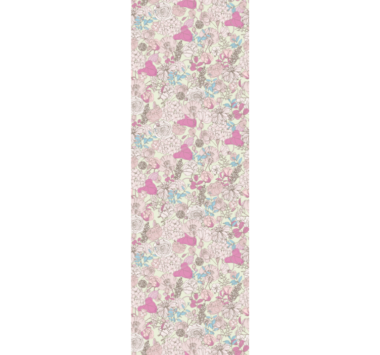 Kukkakuvioinen ruokasalin rullaverho - Tenstickers