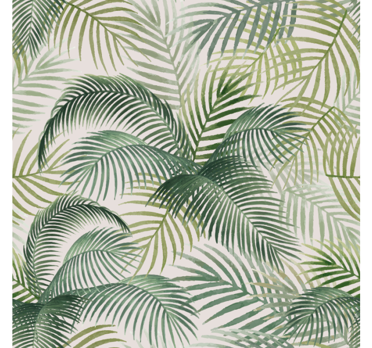 Luonnon villit vihreät lehdet ruokasalin rullaverho - Tenstickers