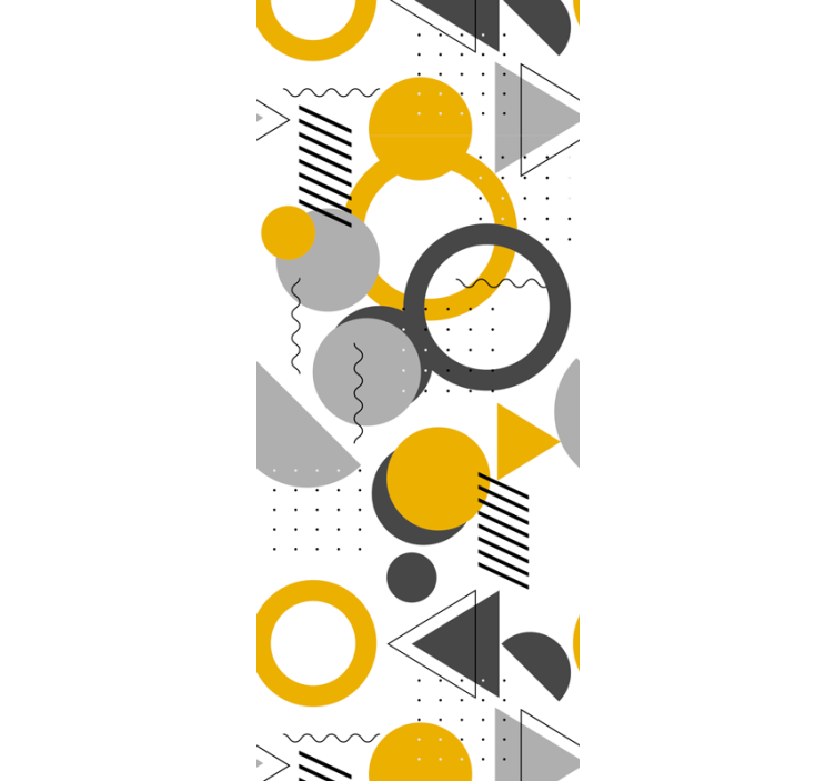 Toimiston rullaverho saumaton retrogeometrinen kuvio - Tenstickers