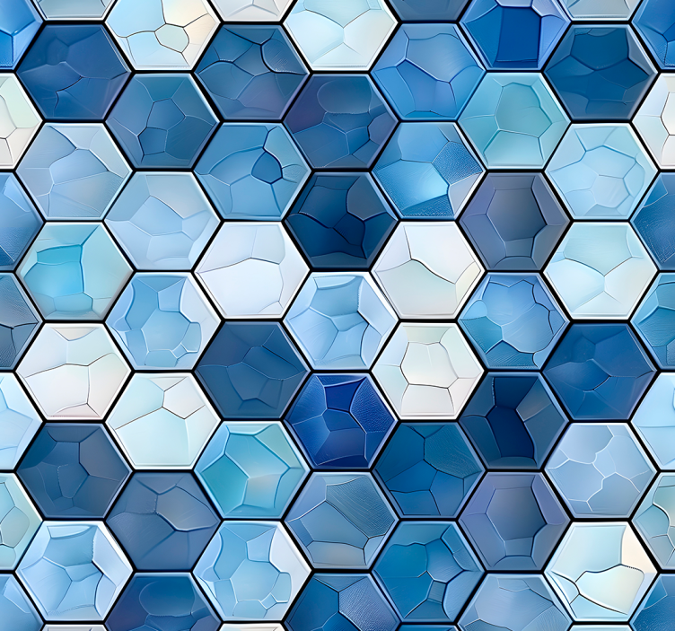 Sinisten laattojen vaikutus toimiston rullaverho - Tenstickers