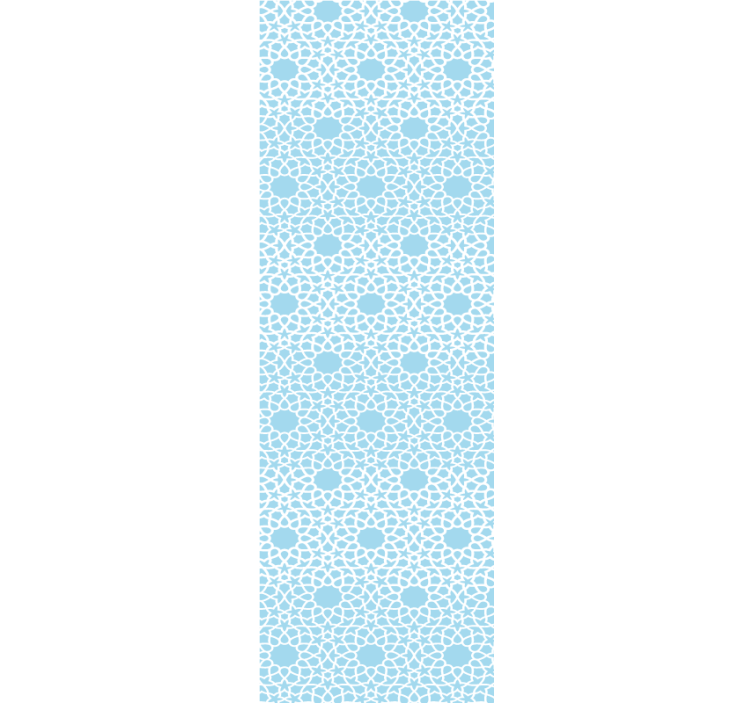 Moderni rullaverho valkoisella ja sinisellä geometrialla - Tenstickers