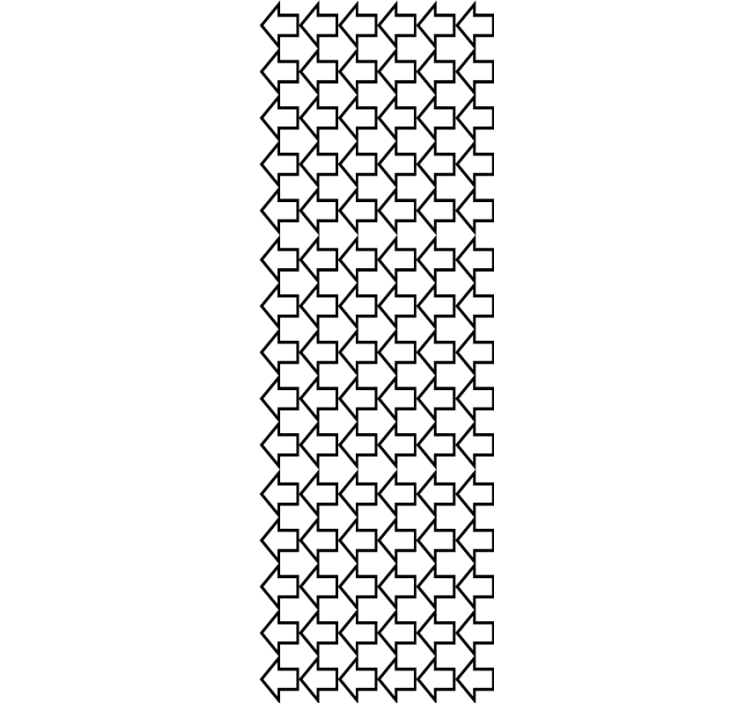 Moderni rullaverho geometrisilla nuolilla mustilla viivoilla - Tenstickers