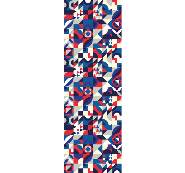 Moderni rullaverho punasininen mosaiikkikuvio - Tenstickers
