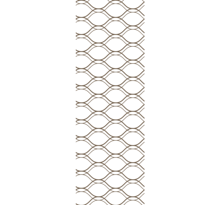 Moderni rullaverho ruskealla aaltoilevalla geometrialla - Tenstickers