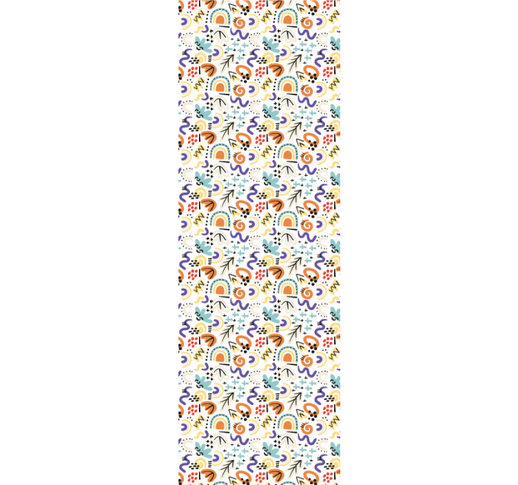 Moderni rullaverho orgaaninen tasainen abstrakti kuvio - Tenstickers
