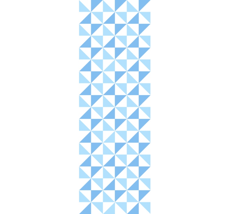 Moderni rullaverho vaaleansiniset kolmio-kuviot - Tenstickers