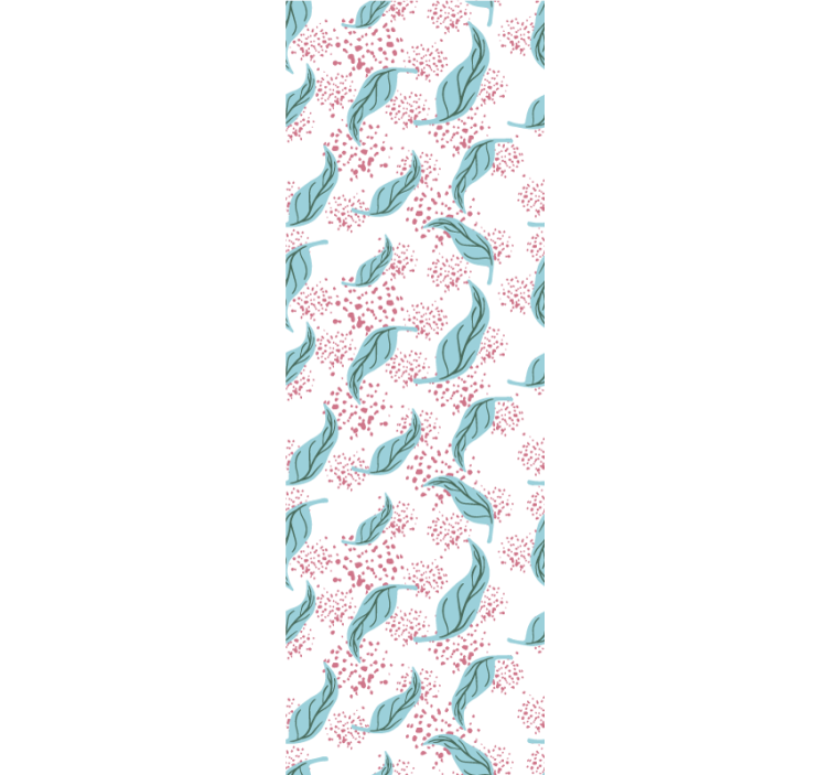 Moderni rullaverho sininen kukka maalisuihku - Tenstickers