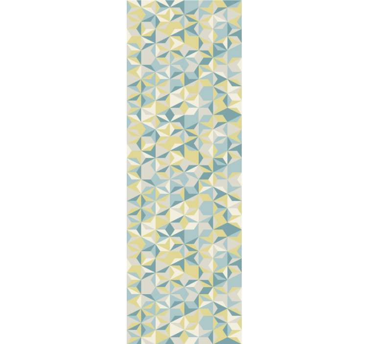 Moderni rullaverho beige sininen ja keltainen geometria - Tenstickers