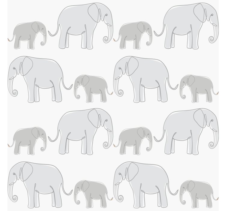 Harmaa rullaverho minimalistiset norsut - Tenstickers