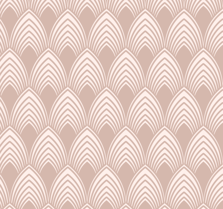 Vaaleanpunainen rullaverho vintagegeometriselläkuviolla - Tenstickers
