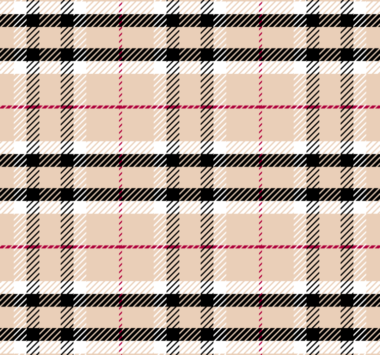 Vaaleanpunainen rullaverho burberry-ruudullisena - Tenstickers