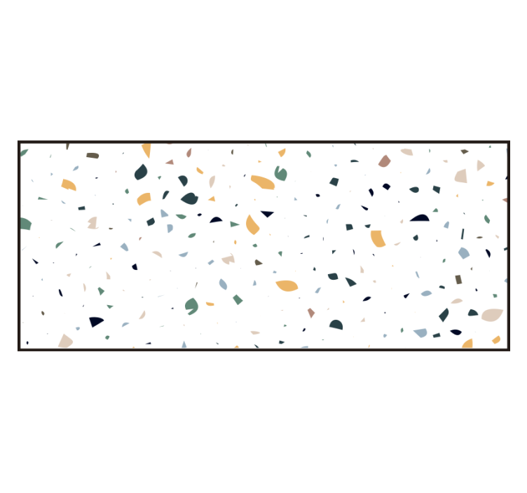 Valkoinen rullaverho terrazzo - Tenstickers