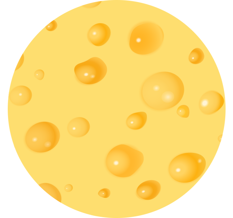 Keltainen rullaverho reikäjuusto - Tenstickers