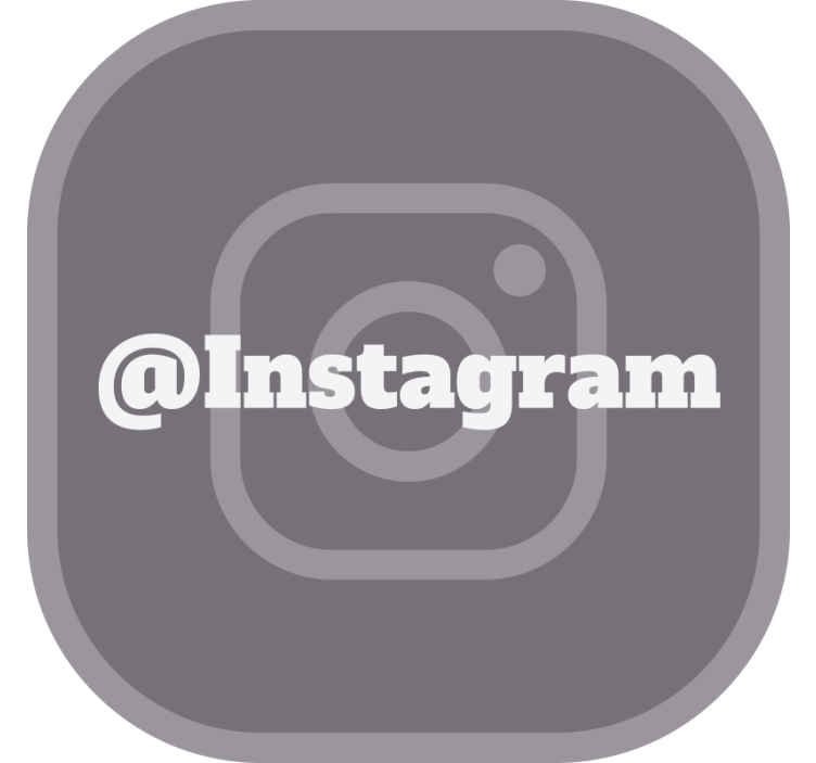Sinun instagram harmaa rullaverho - Tenstickers