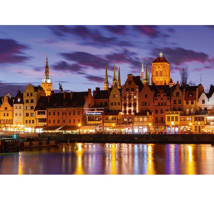 Sininen rullaverho gdańsk yönä - Tenstickers