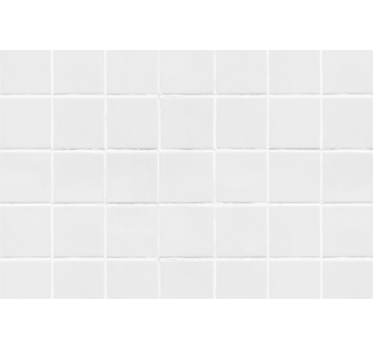 Yksinkertaiset laatat valkoinen rullaverho - Tenstickers