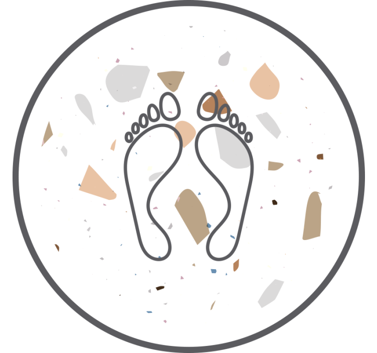 Valkoinen rullaverho terrazzojäljet - Tenstickers