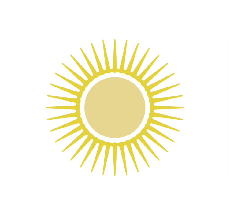 Valkoinen rullaverho keltainen aurinko - Tenstickers