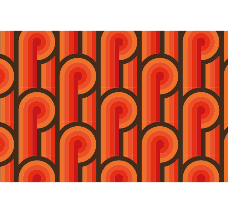 70-luvun oranssi solmu makuuhuoneen rullaverho - Tenstickers