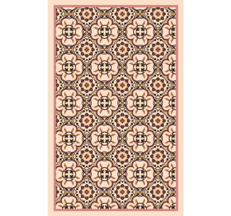 Makuuhuoneen rullaverho vintage-laattakuviolla - Tenstickers