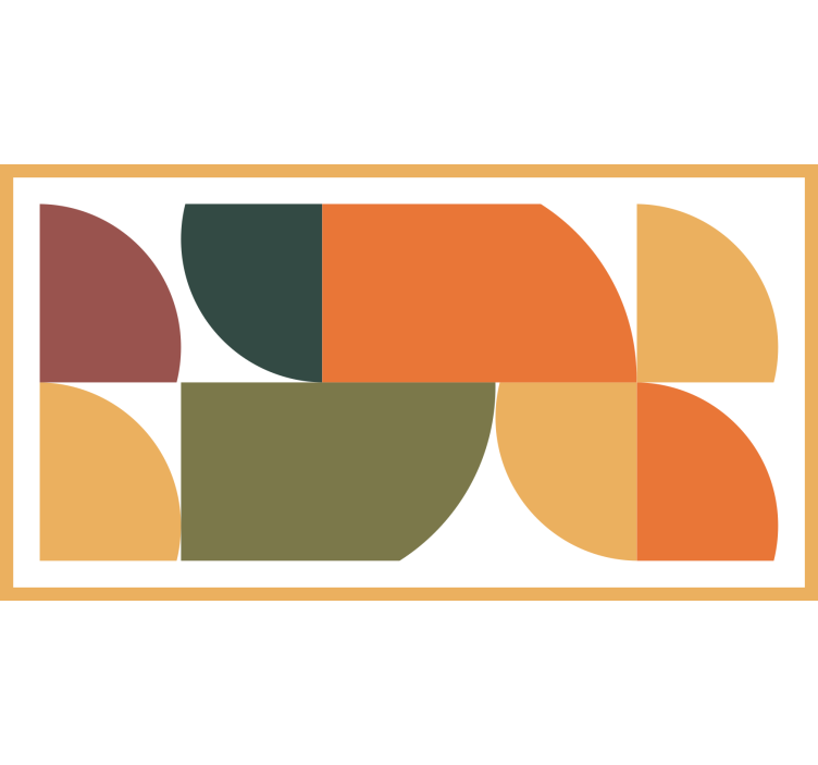 Abstrakti geometrinen taide makuuhuoneen rullaverho - Tenstickers