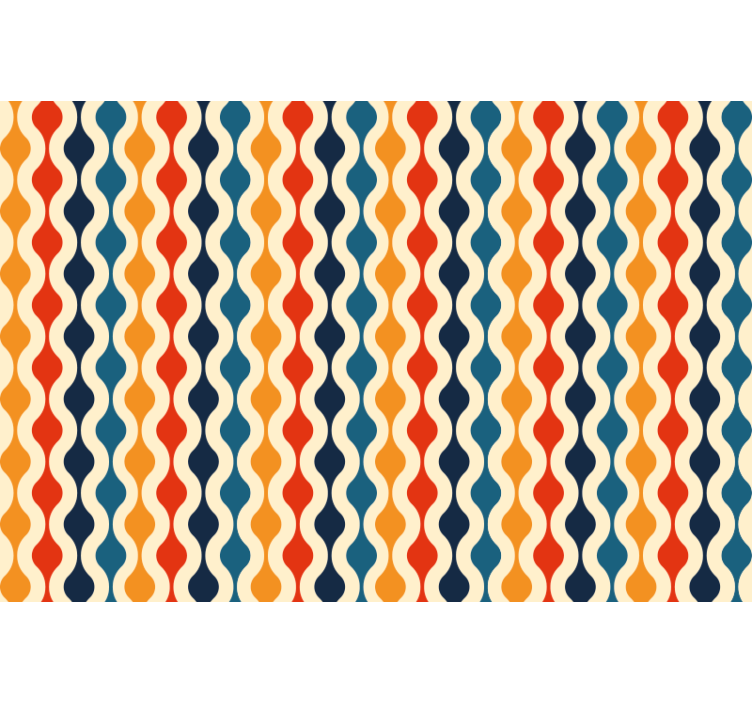 70-luvun aalto makuuhuoneen rullaverho - Tenstickers