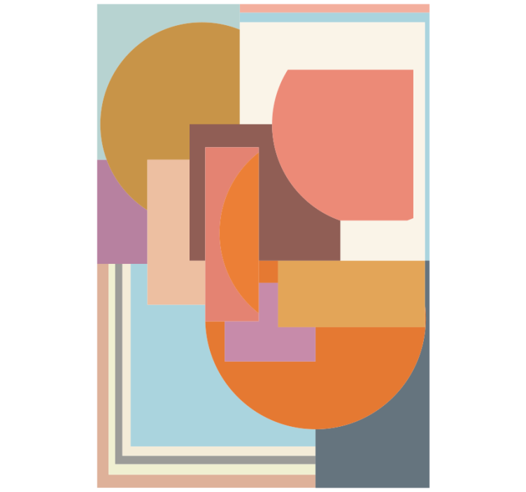 Moderni geometrinen mosaiikkirullaverho makuuhuoneeseen - Tenstickers