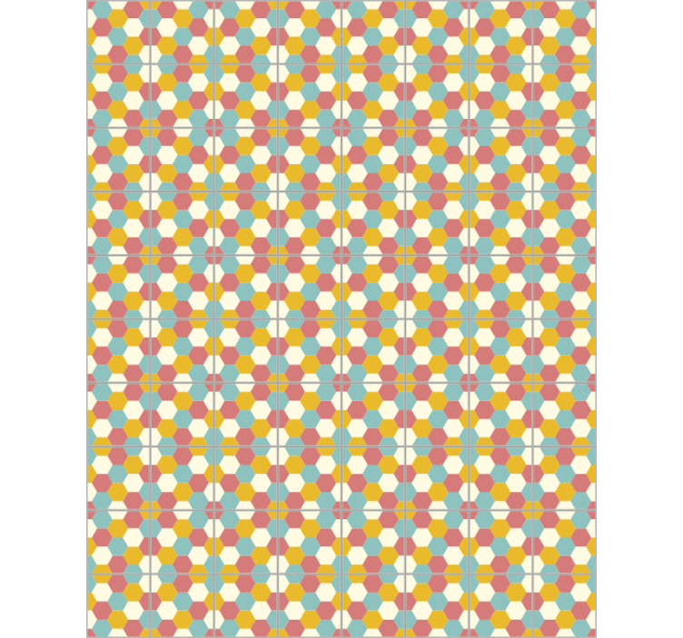 Geometrinen kuvioitu makuuhuoneen rullaverho - Tenstickers