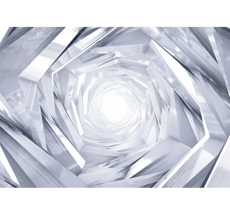 Abstrakti geometrinen tunnelma valkoinen rullaverho - Tenstickers