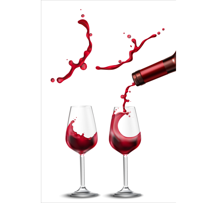 Lasillista viiniä hauska ruokasali rullaverhot - Tenstickers