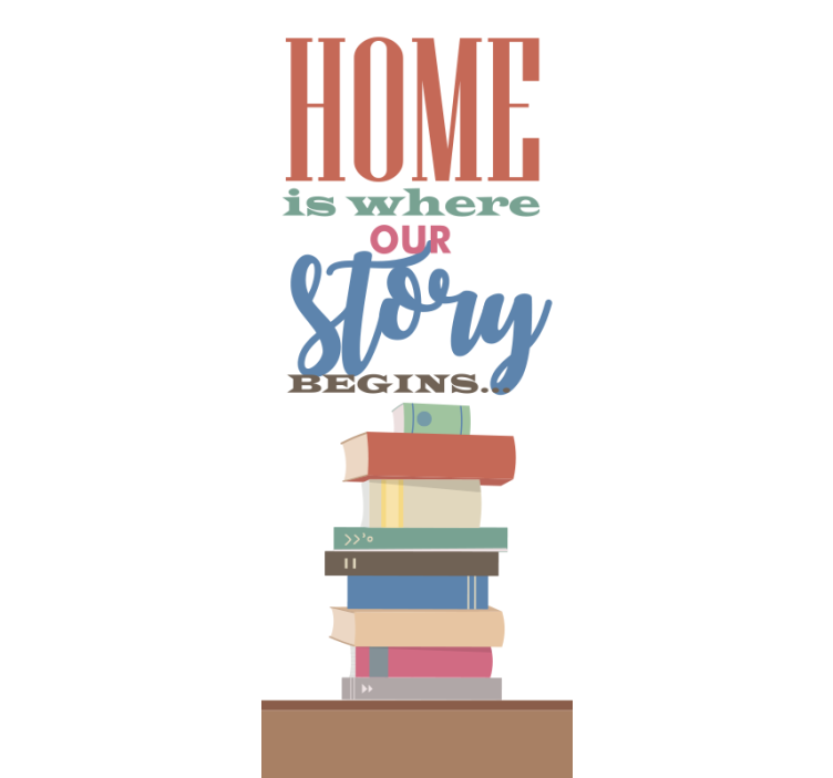 Kotitarina alkaa tästä tekstillinen rullaverho - Tenstickers