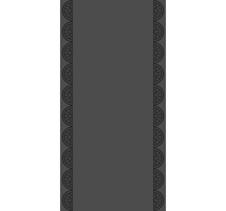 Harmaa koristeellinen muotoilu tyylikäs rullaverhot - Tenstickers