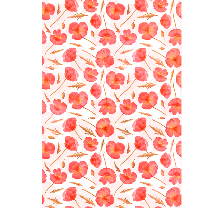 Herkkiä kukkakuvioita kukat ja kasvit rullaverho - Tenstickers