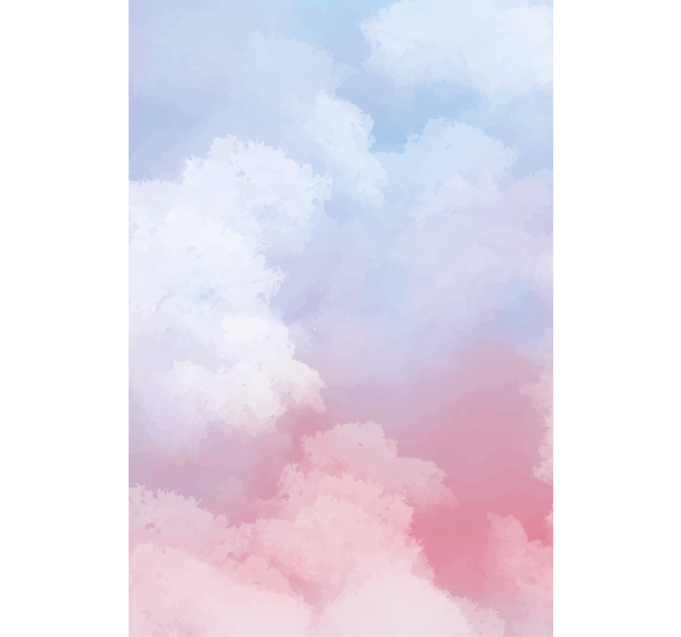 Käsinmaalatut taivas pilvet makuuhuone rullaverhot - Tenstickers