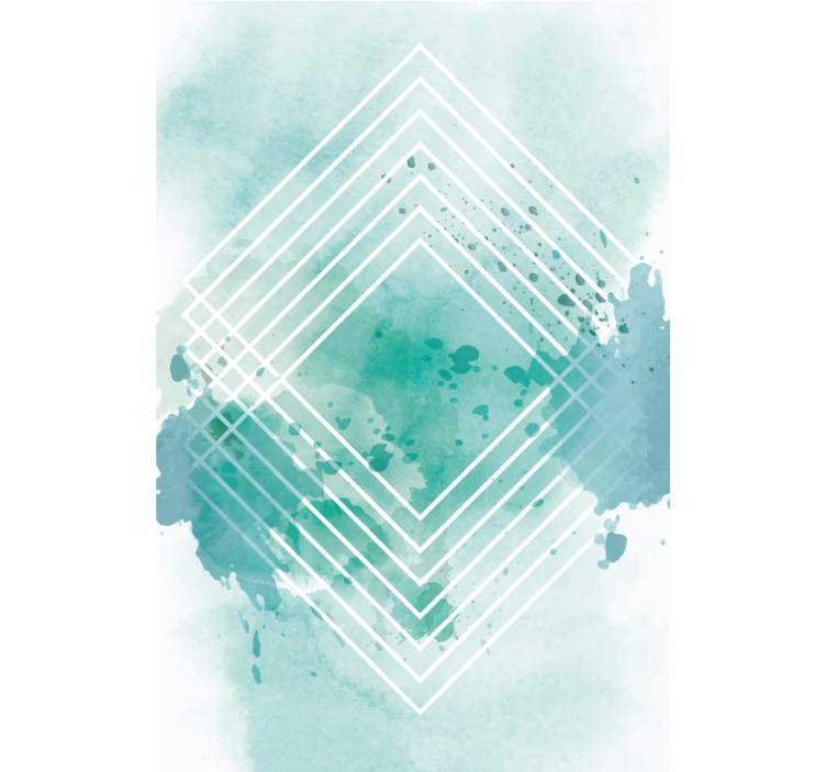 Geometrinen akvarellikuvio moderni rullaverho - Tenstickers