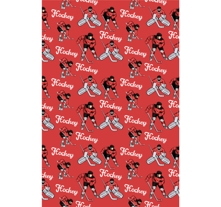 Jääkiekkoilijat tulostavat urheilukuvioinen rullaverho - Tenstickers