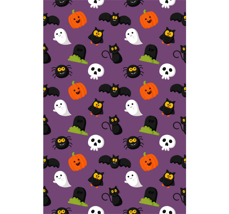 Halloween-aiheisia hahmoja hauska rullaverho - Tenstickers