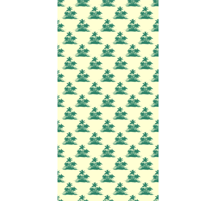 Trooppisia palmujen siluetteja puukuviollinen rullaverho - Tenstickers