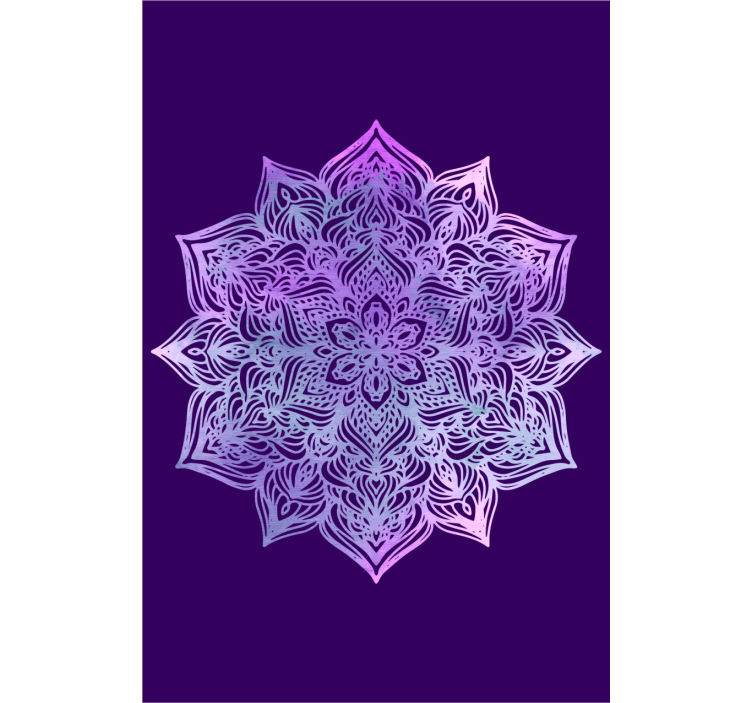 Violetti mandala muoto.. Zen rullaverhot - Tenstickers