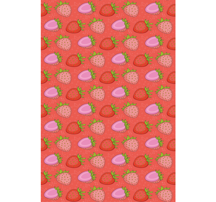 Saumaton punainen ja vaaleanpunainen hedelmä- ja vihannesverho - Tenstickers
