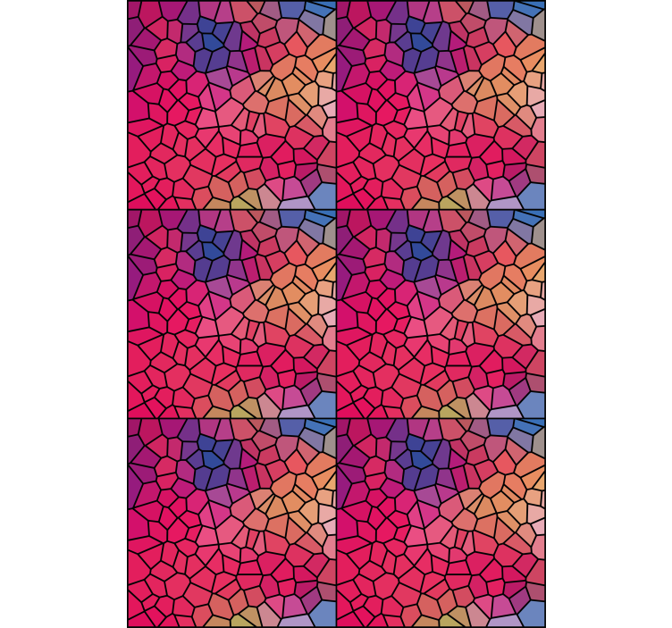 Mosaiikki värikuvio kuvioitu rullaverho - Tenstickers