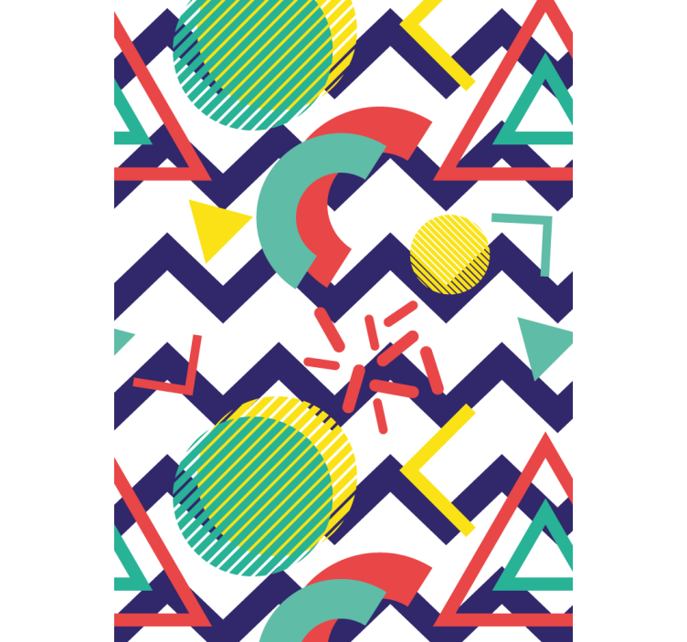 Abstrakteja hauskoja hahmoja moderni rullaverho - Tenstickers