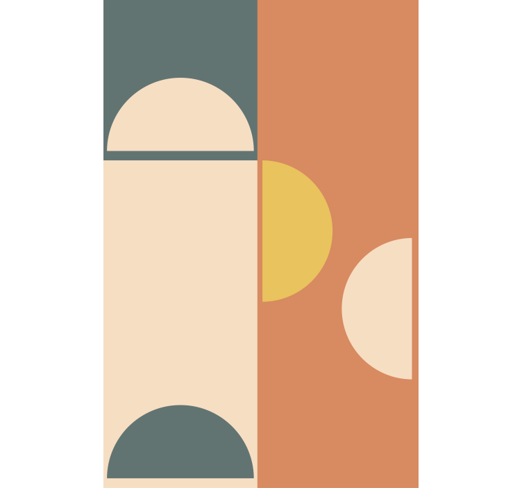 Geometrinen ympyräkuvio moderni rullaverho - Tenstickers