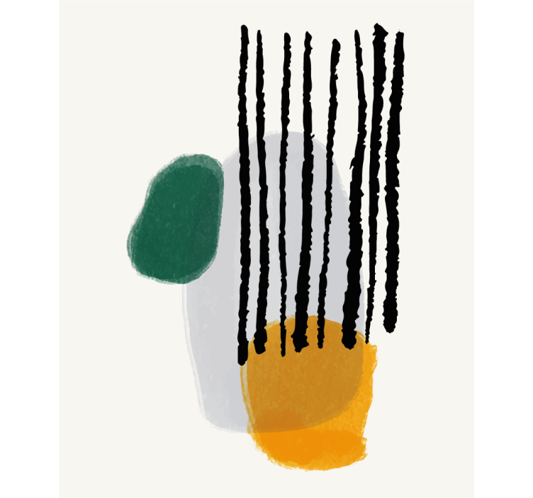 Rianning abstrakti taide rullaverhot maalaus - Tenstickers