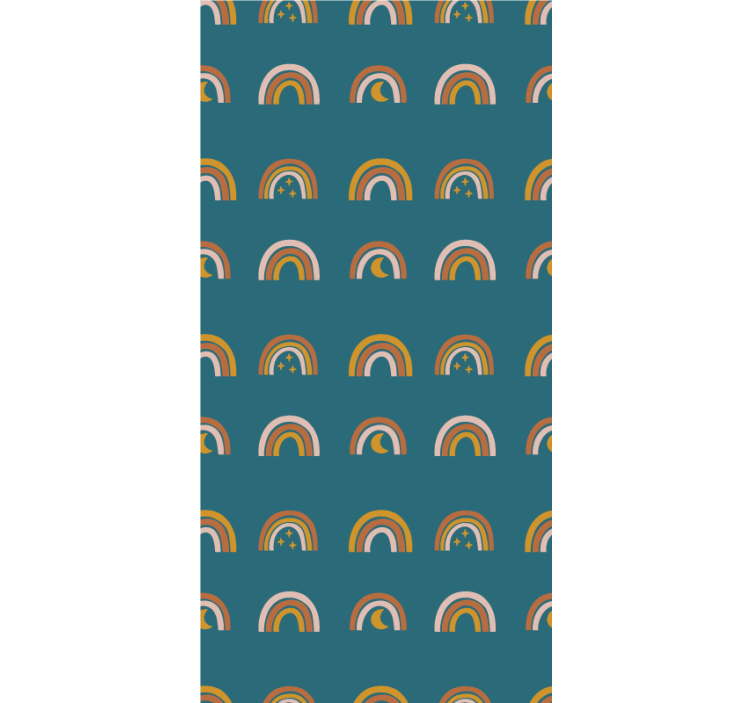 Sateenkaaret ja tähdet lapsen rullaverho - Tenstickers