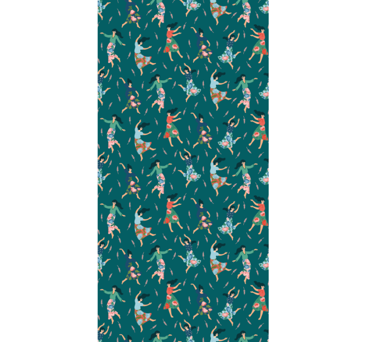 Tanssivat naiset kukilla ja kasvisokeilla - Tenstickers