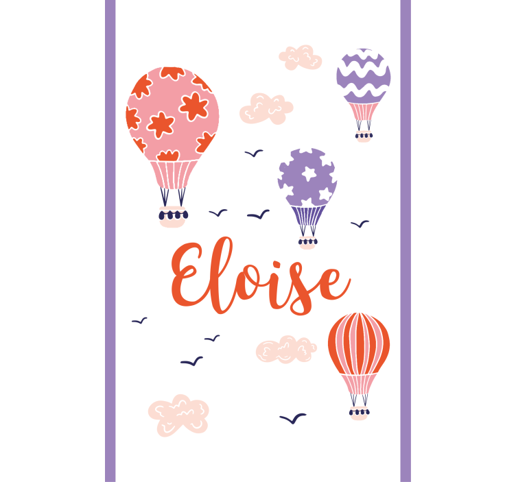 Räätälöityjä kuumailmapalloja lapsen rullaverho - Tenstickers