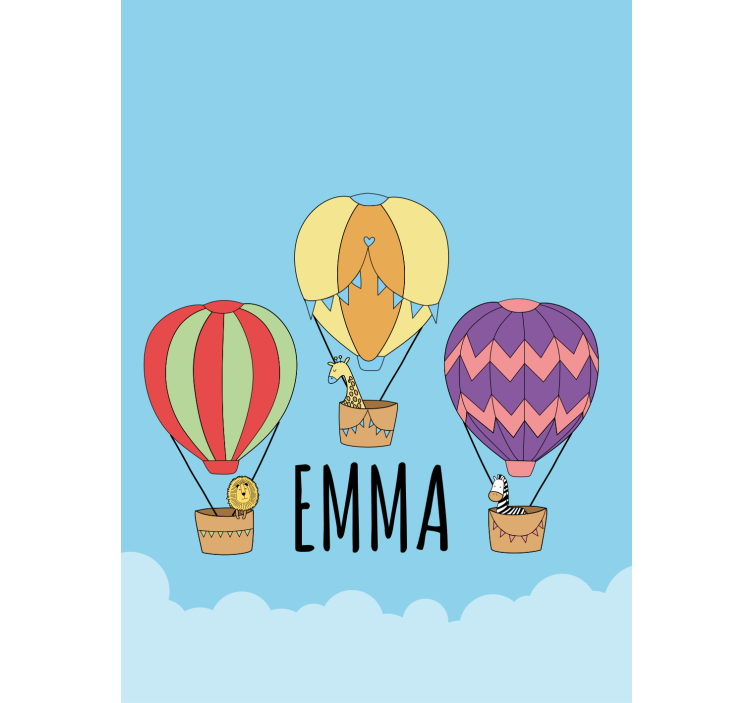 Ilmapalloseikkailu nimellä lapsen rullaverho - Tenstickers